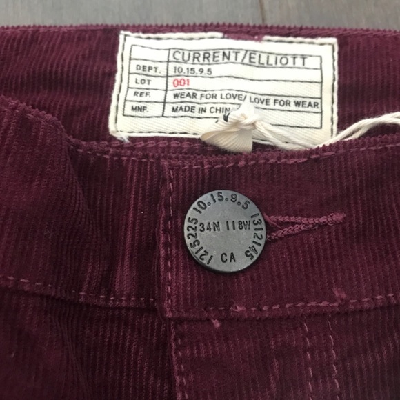 Current Elliott Kick Flare Corduroy Pants BNWT - Picture 7 of 7